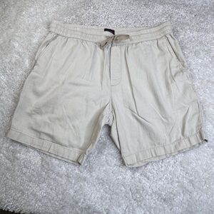 UNTUCKit Whitley Shorts Elastic Drawstring Beige Khaki Mens XL